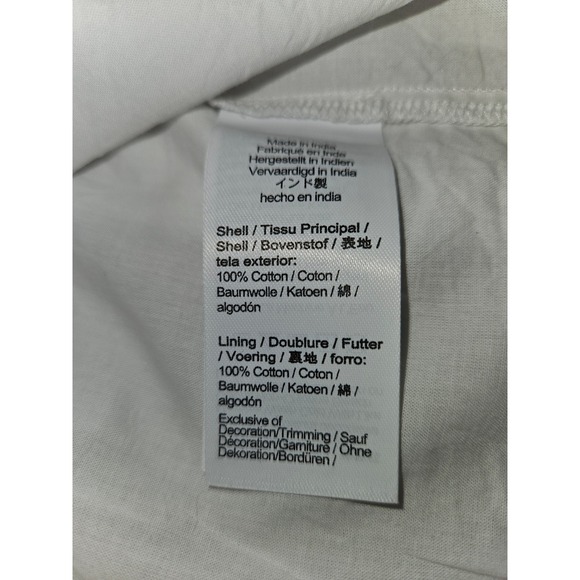 Madewell Smocked Maxi Skirt Womens Large Cotton Poplin NWOT Boho Coastal Cottage - Picture 8 of 8